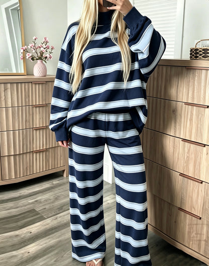 Completo casual da donna a righe - Coordinato e facile