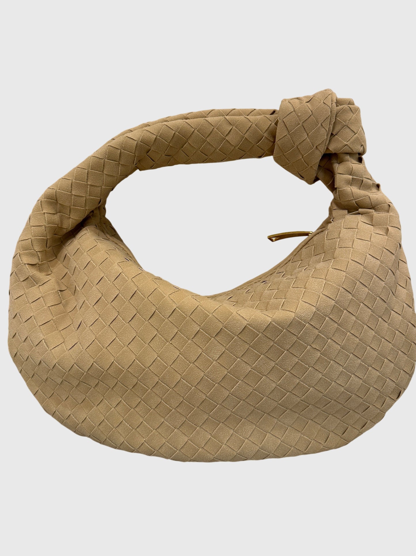 Sac Femme Moyen en Suédine Tressée – Style Élégant Noué au Quotidien