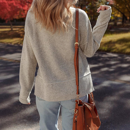 Haut chaud à manches longues et épais pour femme – Un style hivernal douillet et confortable