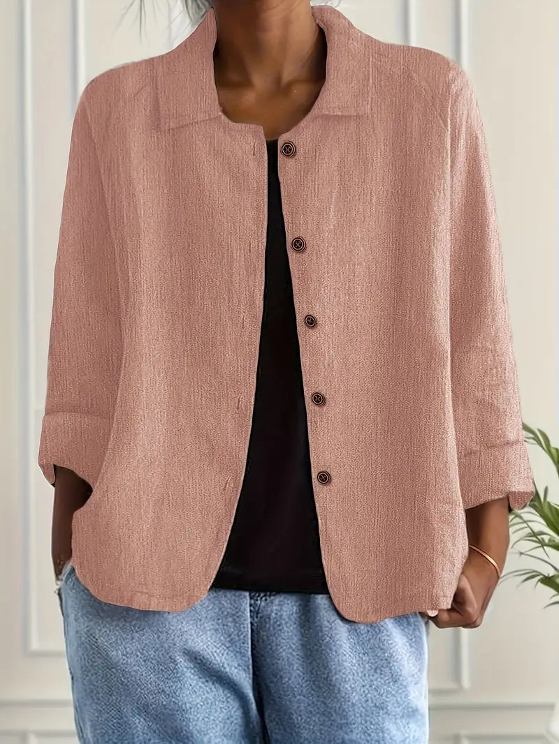 Blouse Décontractée Femme – Veste Légère Pour Superposition Quotidienne