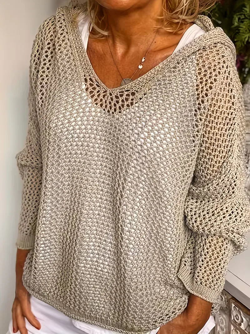 Sudadera oversize con capucha para mujer - Suave y casual