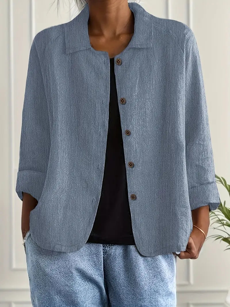 Blouse Décontractée Femme – Veste Légère Pour Superposition Quotidienne