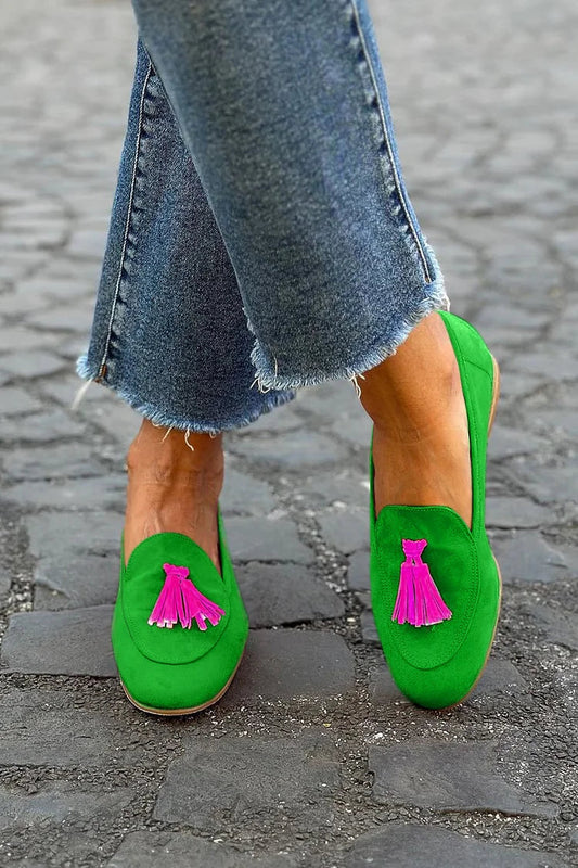 Women's tassel moccasins – Elegant slip-on flat shoes for a chic everyday look