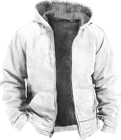 Veste imperméable et coupe-vent doublée en polaire pour homme