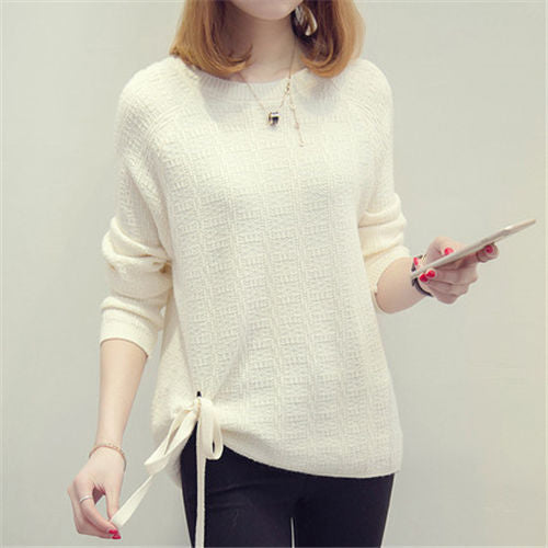 Women's oversized plus-size crew-neck sweater - Comfortable and versatile