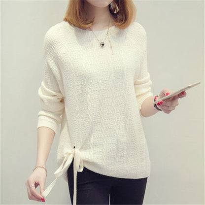 Women's oversized plus-size crew-neck sweater - Comfortable and versatile