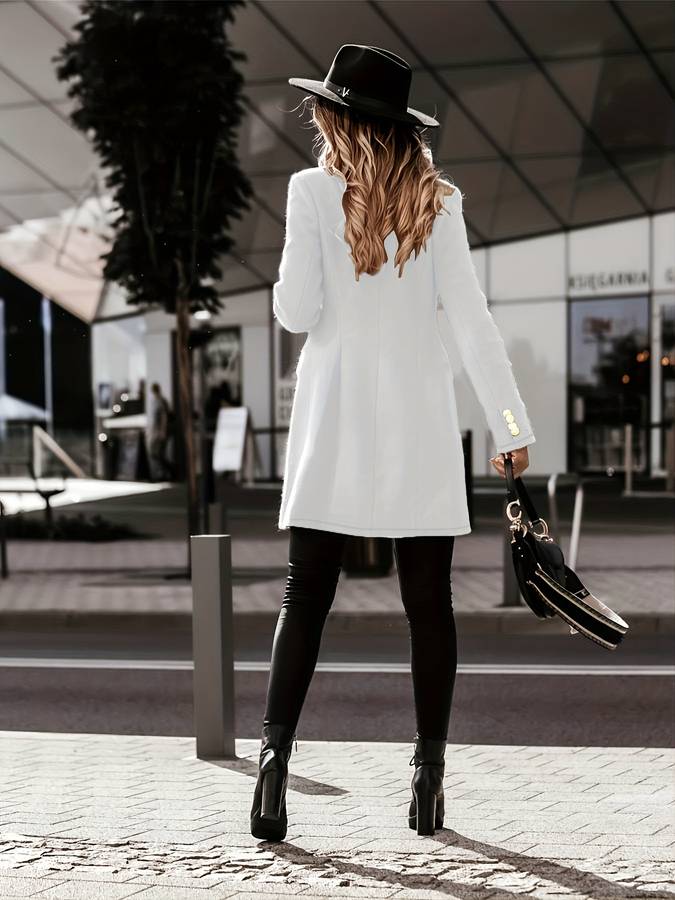 Manteau Tailleur à Double Boutonnage pour Femme – Outerwear Hiver Chic