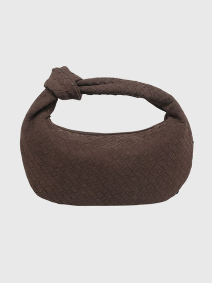 Sac Femme Moyen en Suédine Tressée – Style Élégant Noué au Quotidien