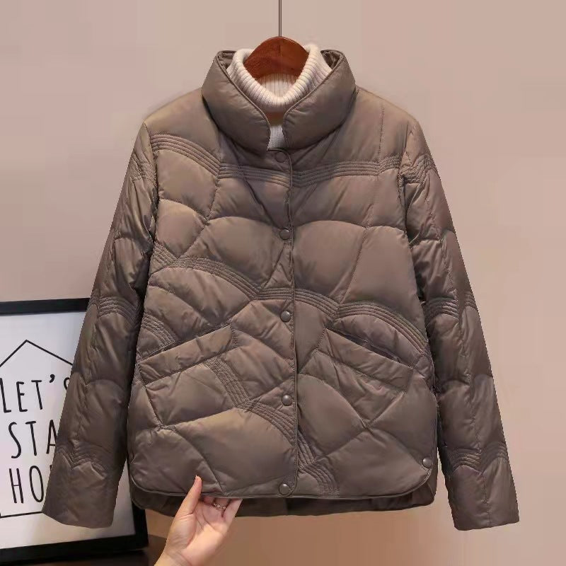 Veste légère matelassée premium pour femme – Manteau élégant à col montant