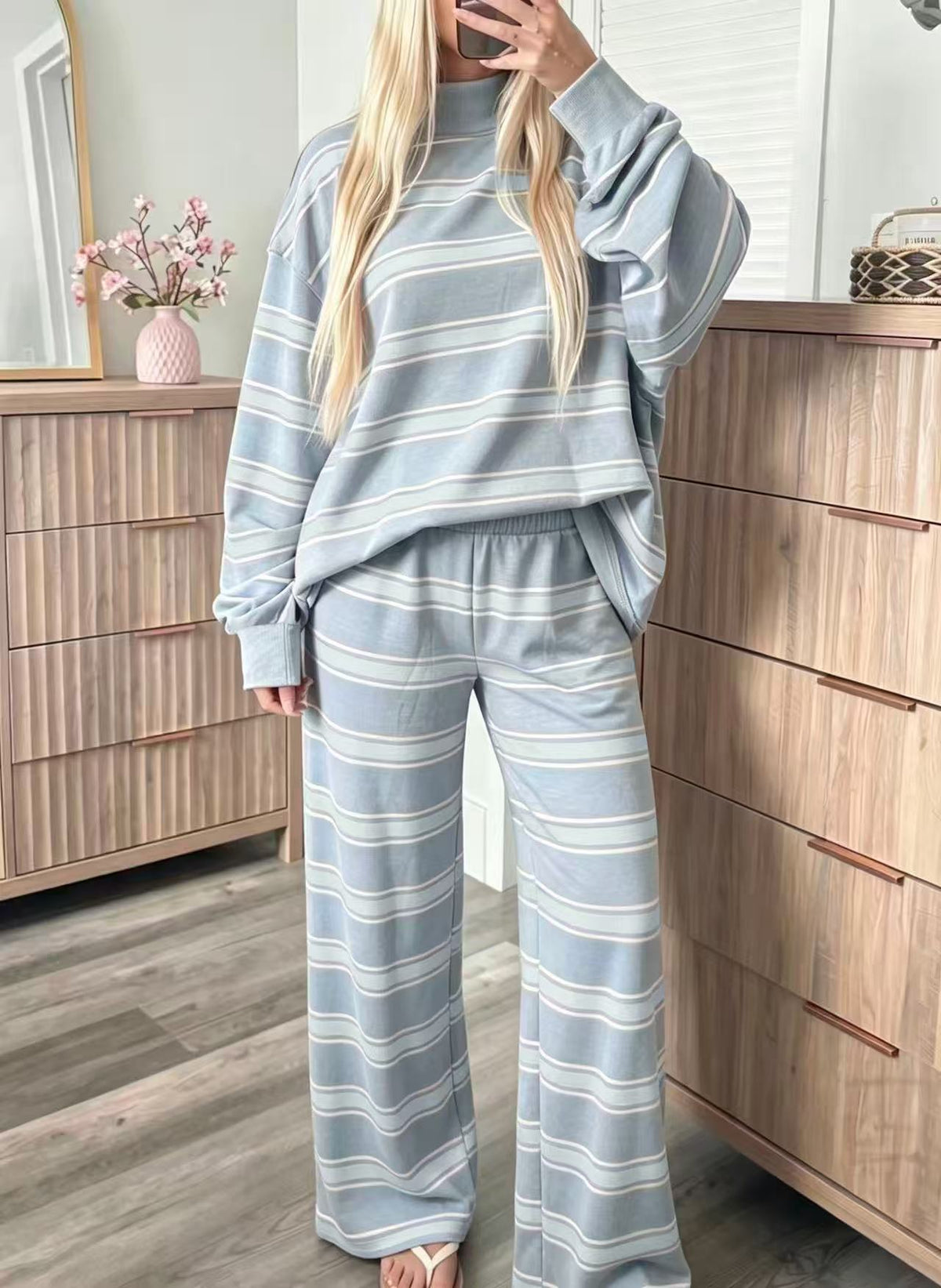 Completo casual da donna a righe - Coordinato e facile