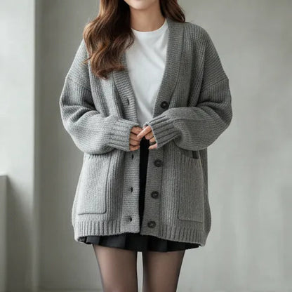 Cardigan da donna in maglia stile coreano - Morbido e alla moda