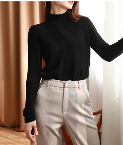 Basic women's high-neck sweater - Soft and essential