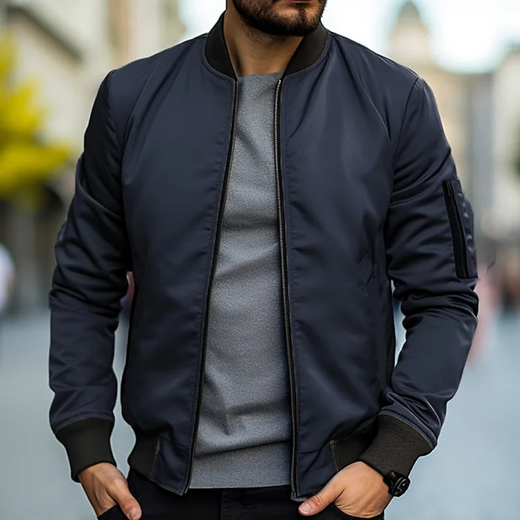 Blouson Bomber Homme à Fermeture Éclair – Stylé et Tendance