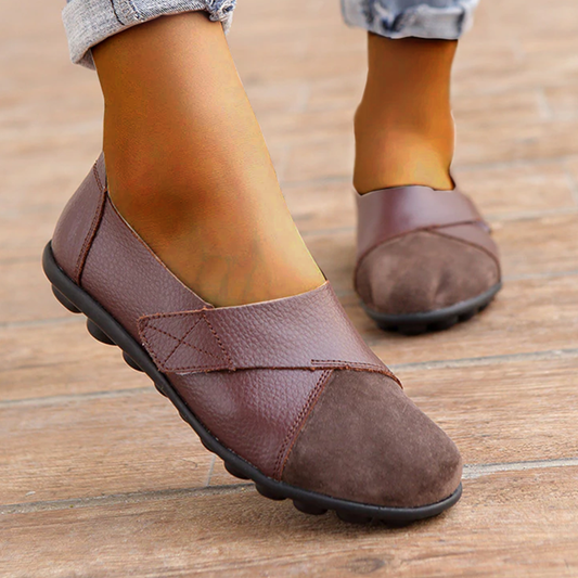 Chaussures Plates Orthopédiques Confortables Femme – Chaussures de Marche Légères à Enfiler avec Soutien de la Voûte Plantaire pour un Usage Quotidien Toute la Journée
