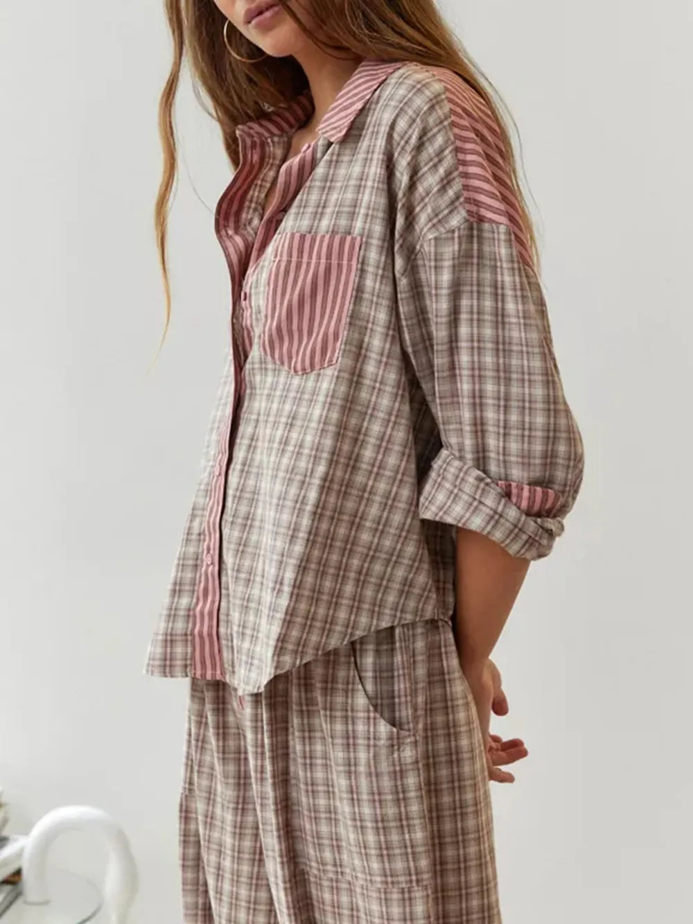 Pyjama 2 pièces de luxe à coupe décontractée pour femmes - Confort, Qualité