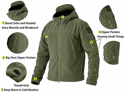 Veste Polaire Homme Coupe-Vent – Extérieur Zippé Confortable