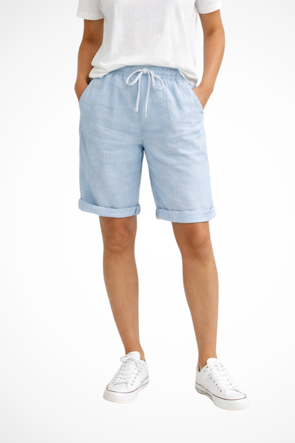 Pantalon Capri en lin coupe décontractée pour femme – Léger et confortable, idéal au quotidien