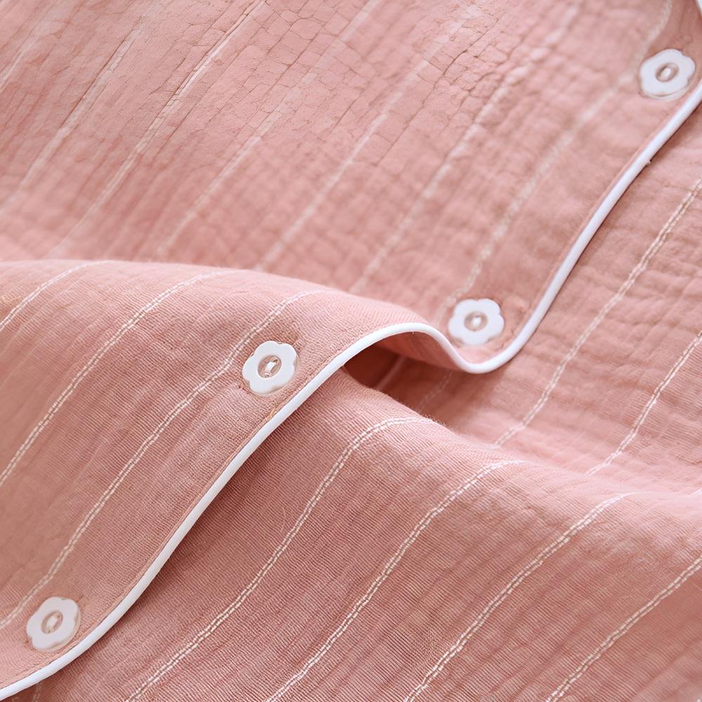 Chemise de Nuit en Coton Rayures Pastel