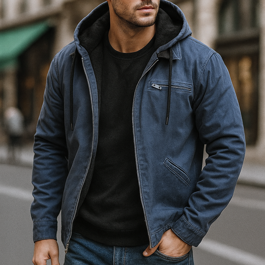Veste Automne Homme Élégante Zippée avec Capuche – Couche Légère et Stylée