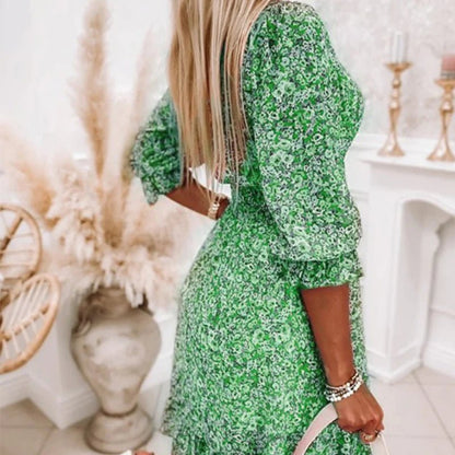 Robe fleurie élégante pour femme – Style chic et décontracté pour les fêtes d'été