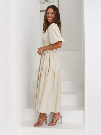 Femmes flatteuse évasée maxi invitée mariage robe – Testing