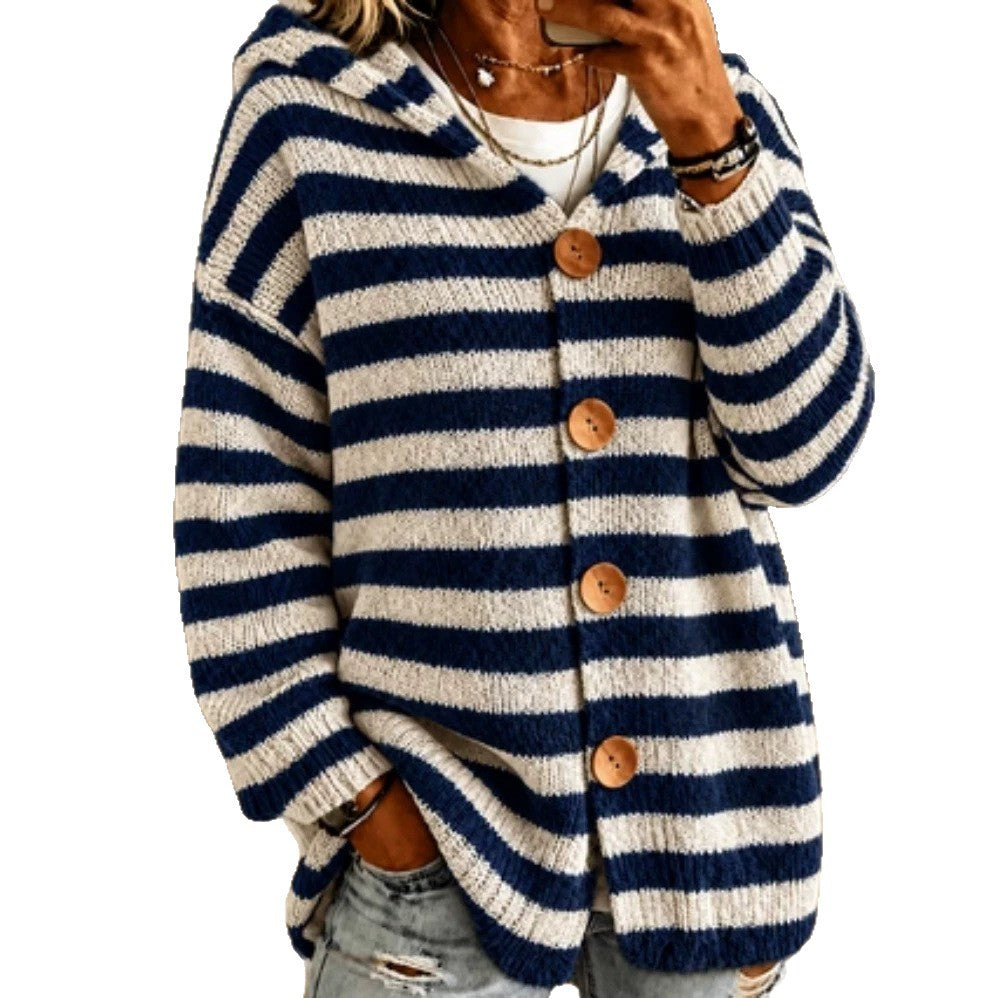 Pullover da donna a righe in maglia – Casual e moderno