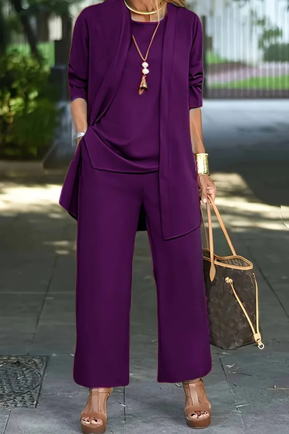 Ensemble trois pièces élégant pour femme – Style chic et sophistiqué pour les soirées d'affaires