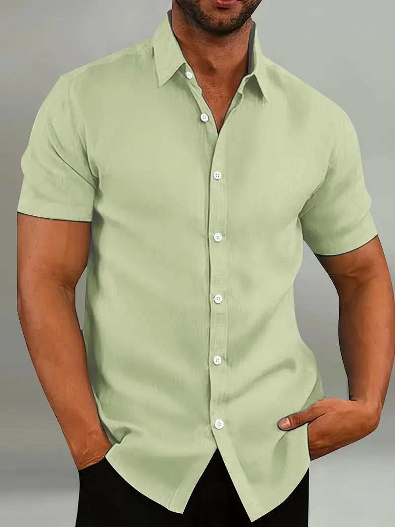 Chemise légère à manches courtes pour homme – Haut décontracté et respirant