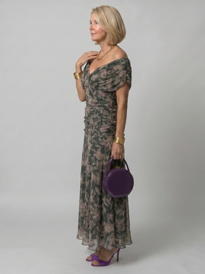Robe midi femme epaules denudees - Fluide et romantique