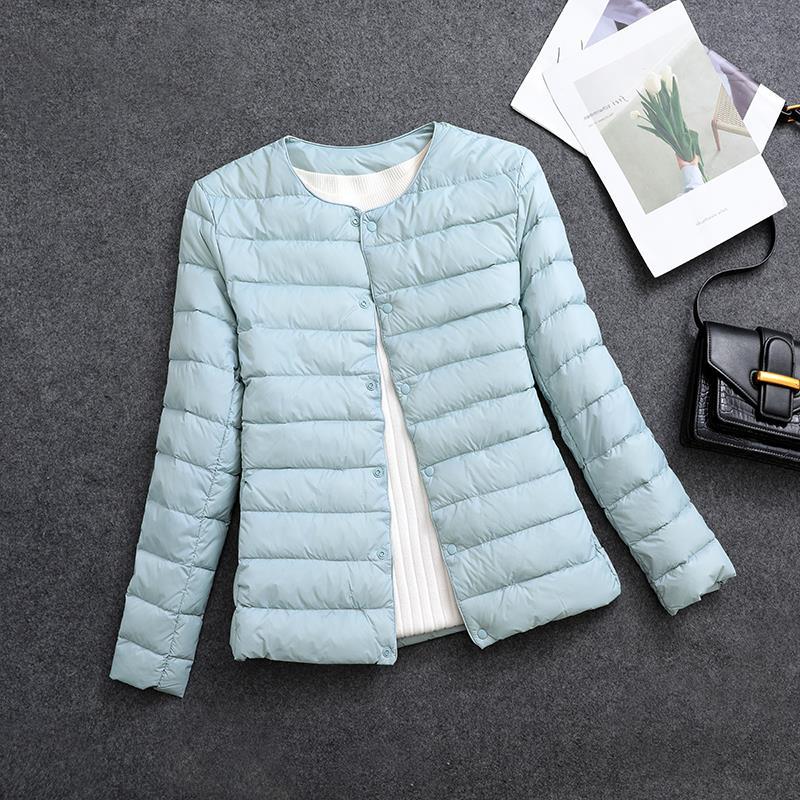 Veste légère isolante pour femme – Vêtement intérieur court à col rond