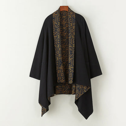 Veste femme en coton et lin style vintage decontracte