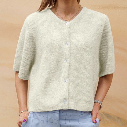 Gilet da donna a maniche corte con bottoni - Chic e leggero