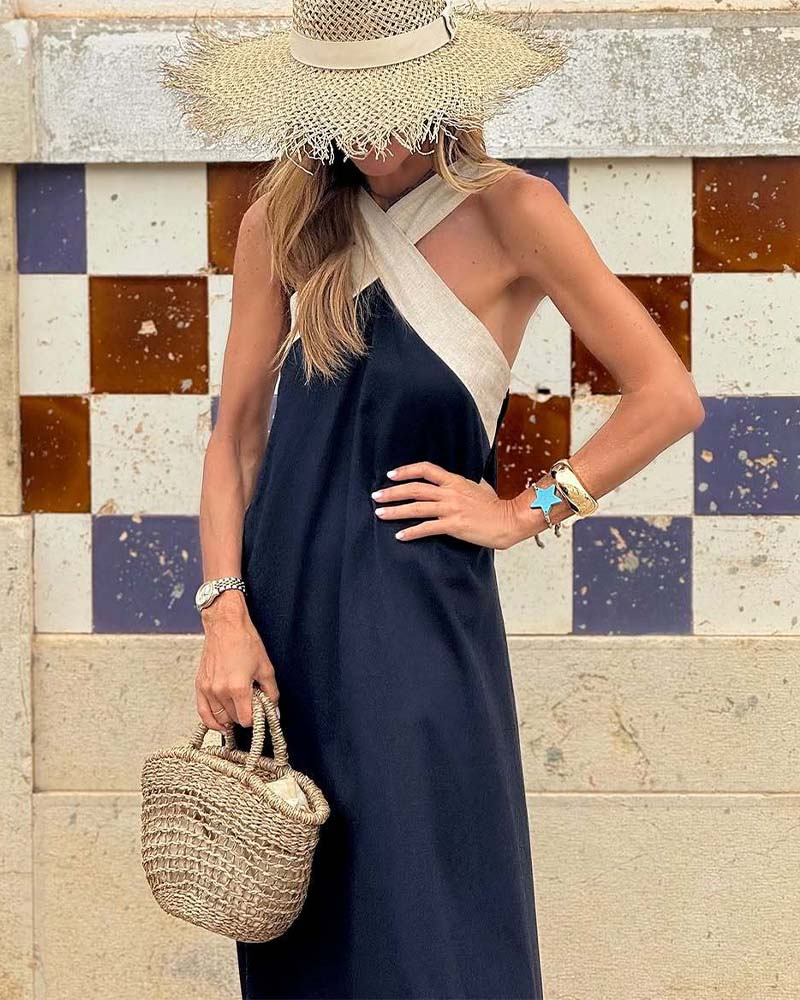 Abito maxi incrociato donna – Elegante e fluido