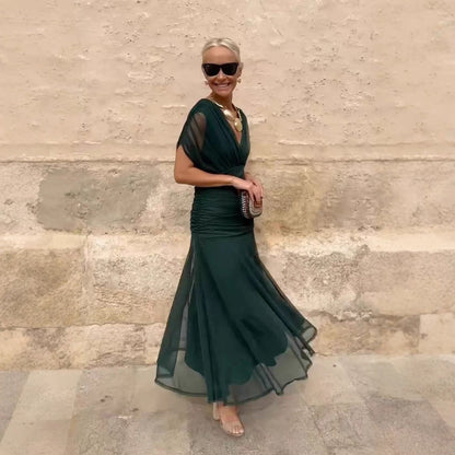 Rebeca Robe Élégante Femme – Style Soirée à Manches Transparentes