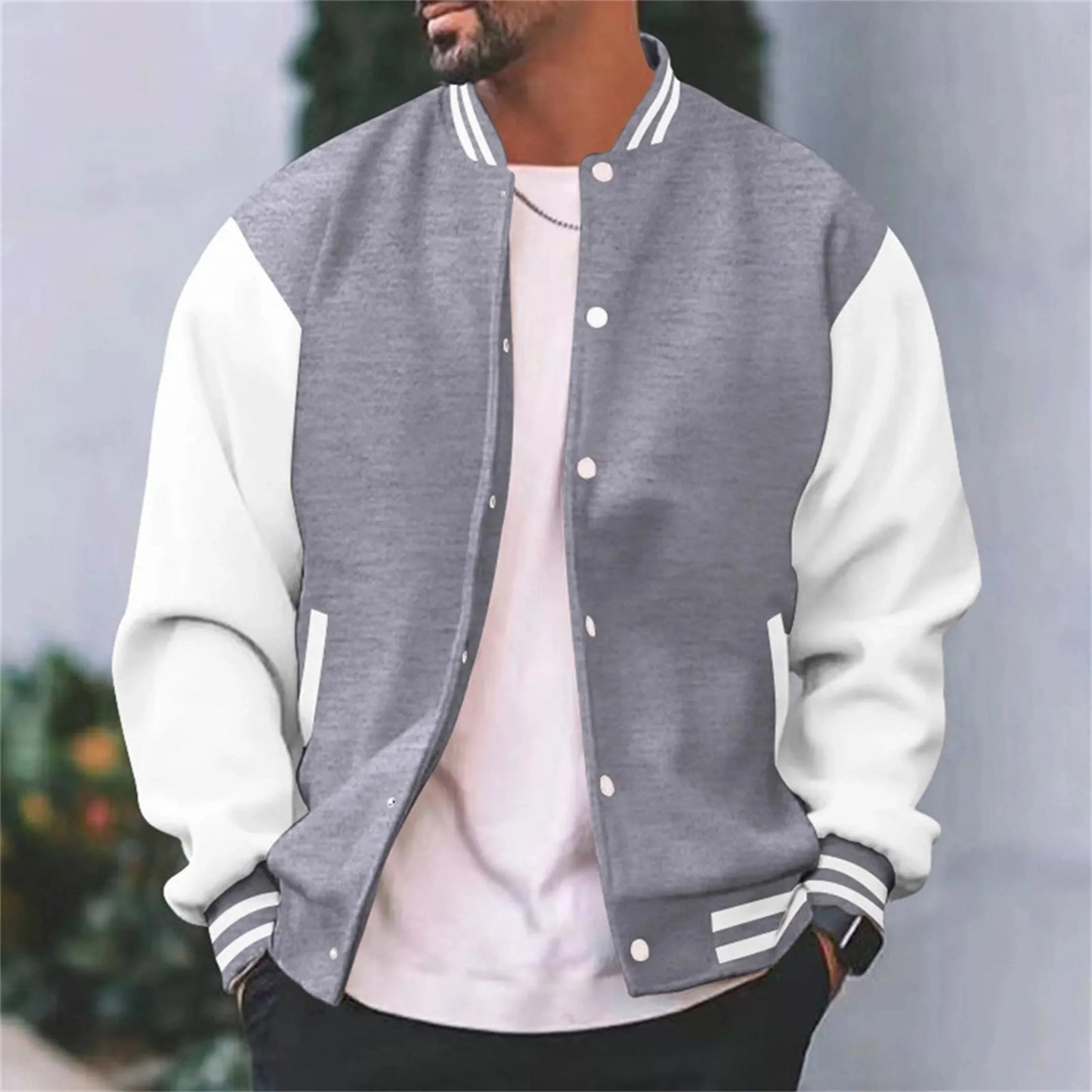 Veste Varsity Homme Premium Slim-Fit en Coton – Bomber Décontracté