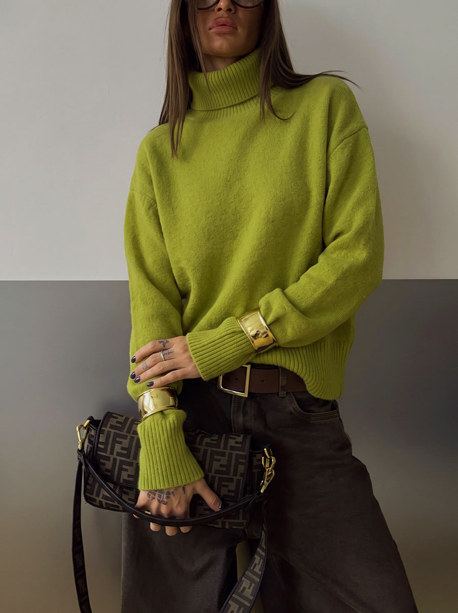Pull en maille unie ample pour femme – Un style décontracté et confortable pour tous les jours