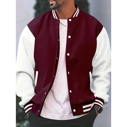 Veste Varsity Homme Premium Slim-Fit en Coton – Bomber Décontracté