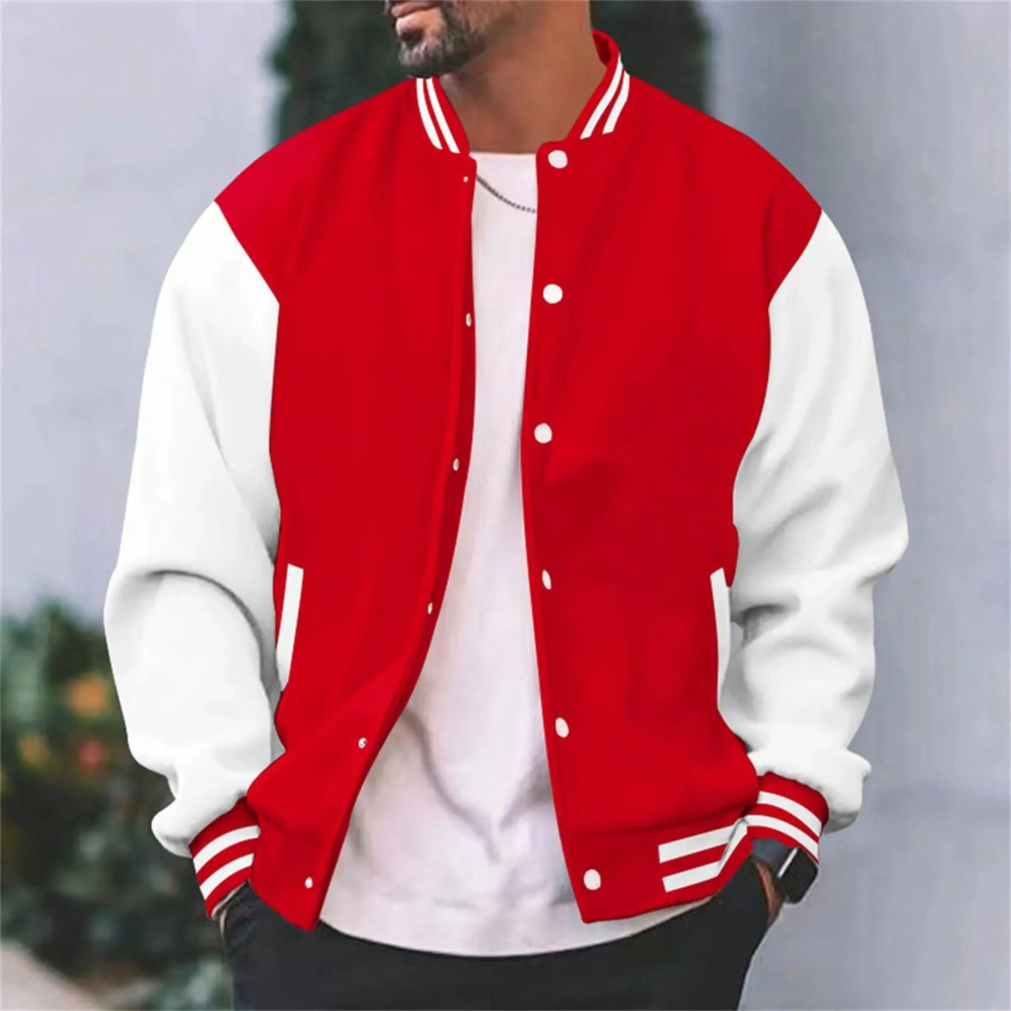 Veste Varsity Homme Premium Slim-Fit en Coton – Bomber Décontracté