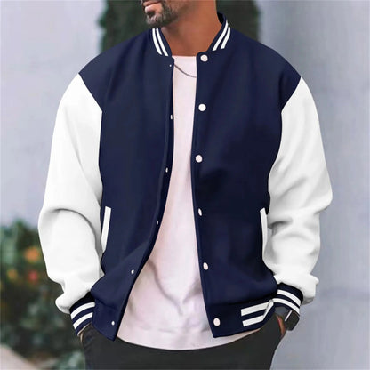 Veste Varsity Homme Premium Slim-Fit en Coton – Bomber Décontracté
