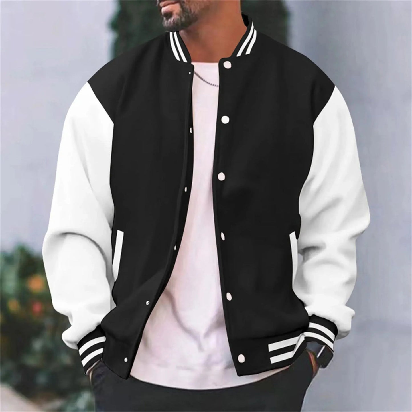 Veste Varsity Homme Premium Slim-Fit en Coton – Bomber Décontracté