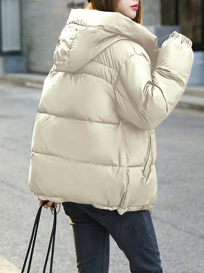 Veste matelassée légère à capuche pour femme – Vêtement d’hiver élégant