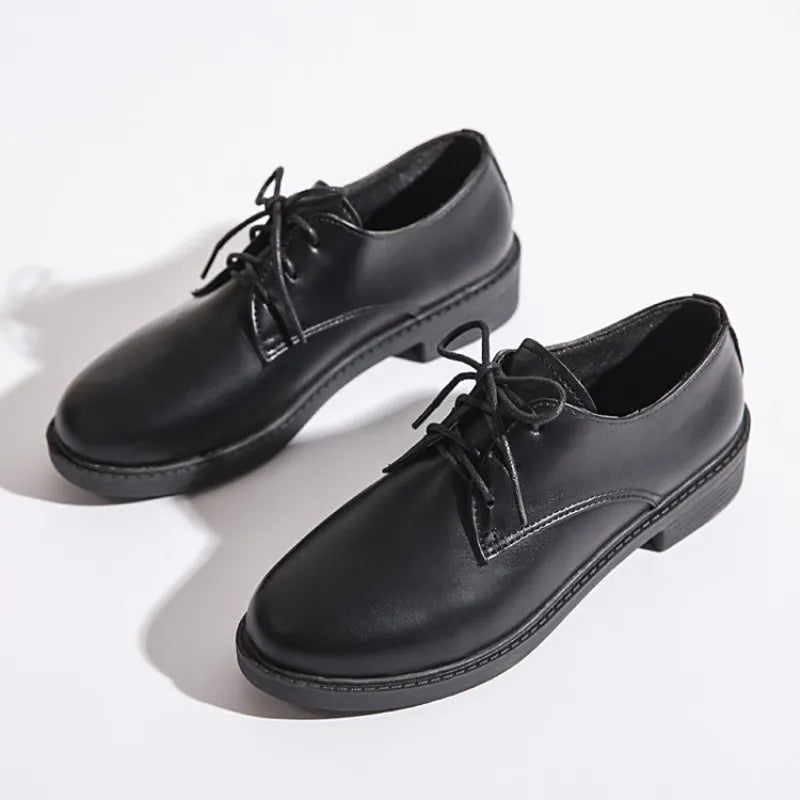 Chaussures Oxford en Cuir Style Rétro pour Femme – Élégance et Confort