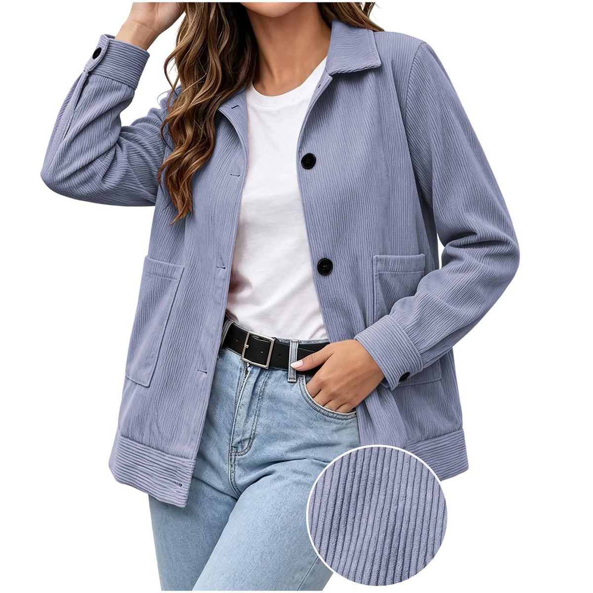 Giacca casual da donna con revers - Semplice e raffinata