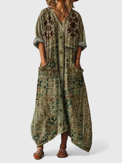 Robe décontractée et élégante pour femmes - Robe longue ample et colorée