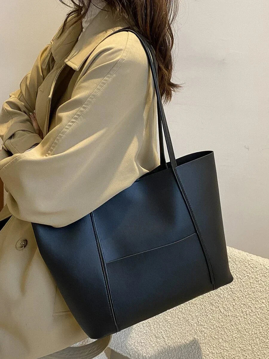 Sac cabas en cuir pour femme avec poignée supérieure – Grand format chic et élégant