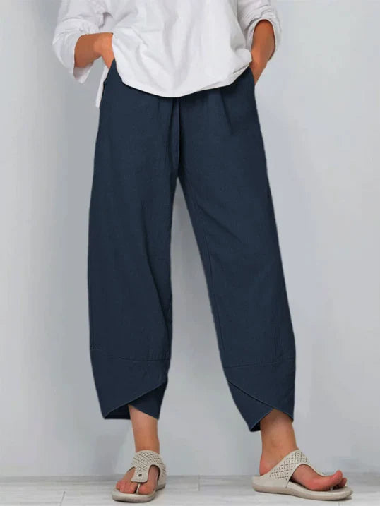 Pantalon trois-quarts décontracté pour femme – Pantalon d'été ample