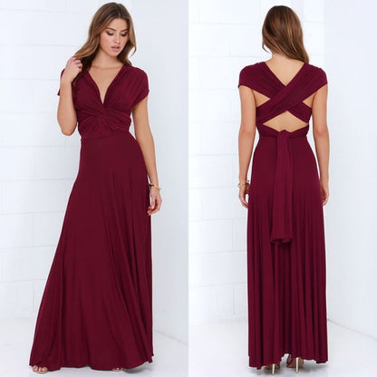 Femme Dos Ouvert Invitée de Mariage Maxi Robe – Élégante, Aérée, Léger