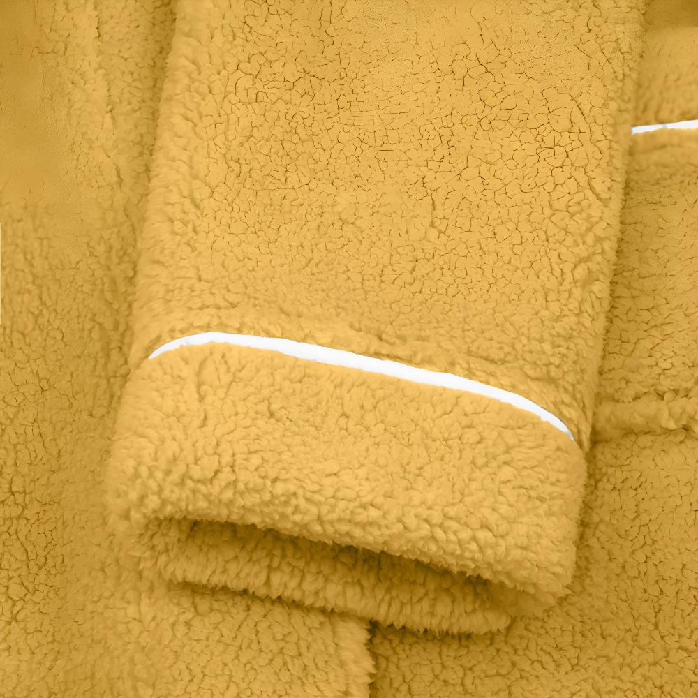 Peignoir de Confort Sherpa Unisexe – Robe de Chambre Douce en Molleton Chaud avec Ceinture et Poches, Vêtement d’Hiver Douillet pour Hommes et Femmes