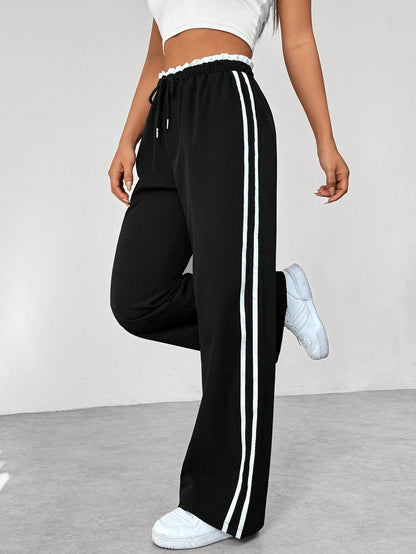 Pantalon large tendance sportif pour femme