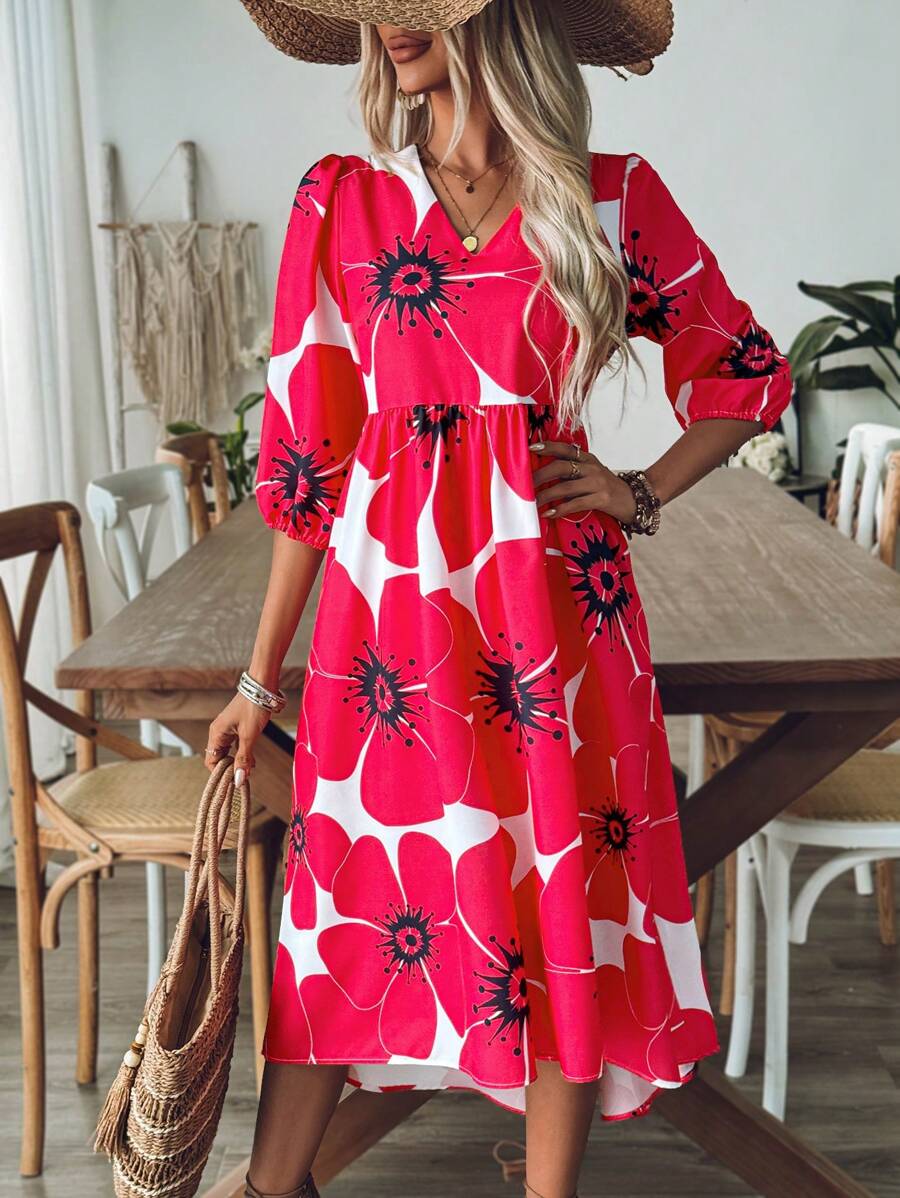 Robe d'été femme de plage | Mi-longue